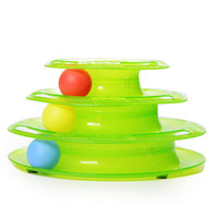 2017 New Three Levels Tower Tracks Disc Cat Pet Toy Intelligence Amusement Rides Shelf for Cute Cat