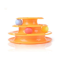 2017 New Three Levels Tower Tracks Disc Cat Pet Toy Intelligence Amusement Rides Shelf for Cute Cat