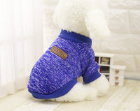 Classic Warm Dog Clothes Puppy Outfit Pet Cat Jacket Coat Winter Soft Sweater Clothing For Small Dogs Chihuahua XS-2XL 25S1