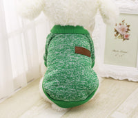 Classic Warm Dog Clothes Puppy Outfit Pet Cat Jacket Coat Winter Soft Sweater Clothing For Small Dogs Chihuahua XS-2XL 25S1